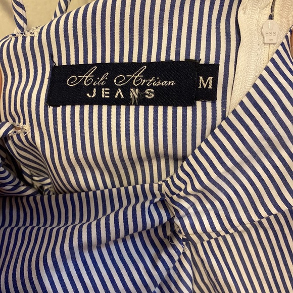 Blue and white stripe size M dress - Picture 5 of 9